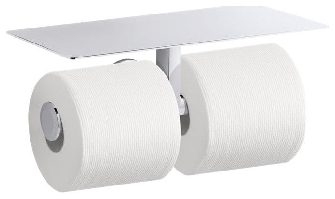 Kohler Components Covered Double Toilet Tissue Holder, Polished Chrome