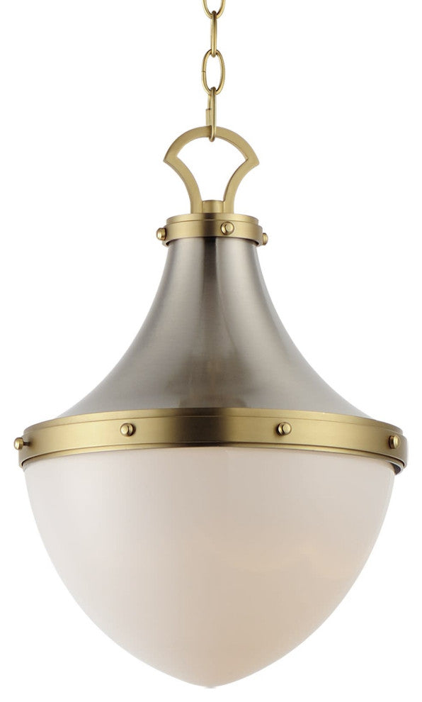 Maxim 10384WT Conrad 12"W Pendant - Satin Nickel / Satin Brass