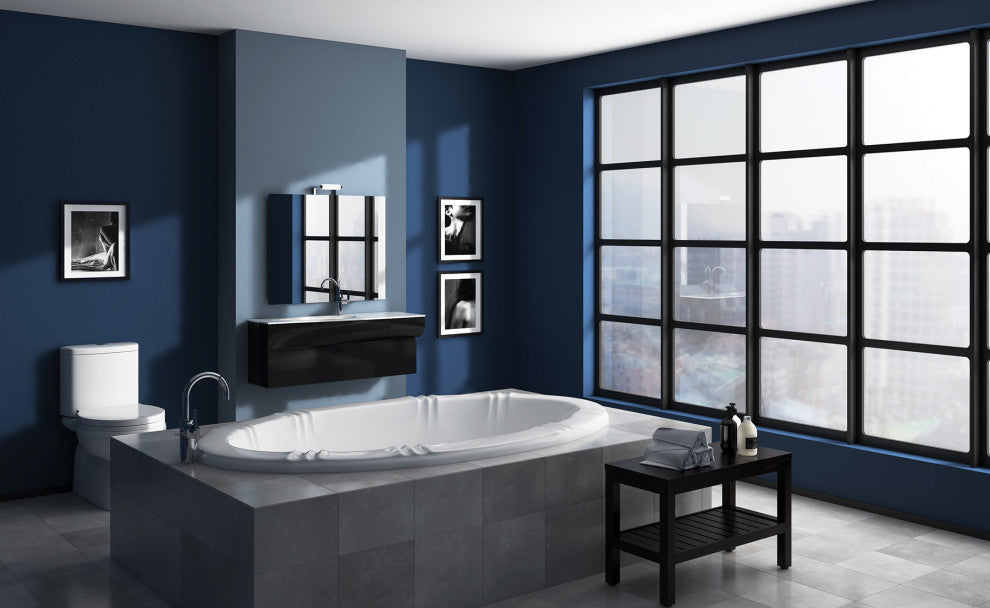 Malibu Juno Oval Soaking Bathtub 78x48x22 Biscuit
