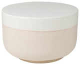 Provenance Serenity Grazed Side Table 20", Linen Top, Sand Base