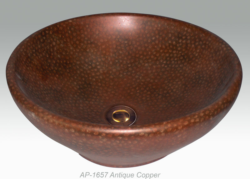 Hand Painted Sink AP-1657 "Antique Copper" Nice Vessel Sink.
