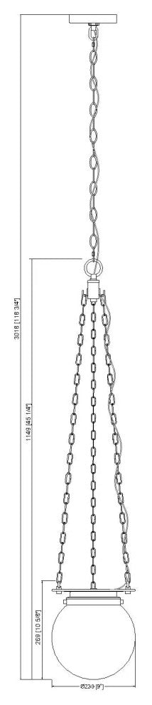 Z-LITE 1-Light Pendant, Matte black