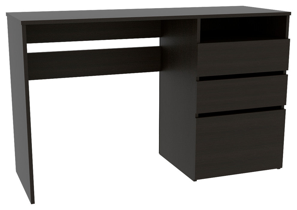 Kenai 3 Drawers Computer Desk, Black