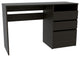 Kenai 3 Drawers Computer Desk, Black