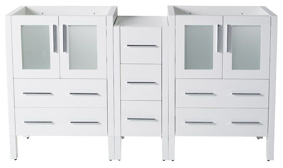 Fresca FCB62-241224WH Torino 60" White Modern Bathroom Cabinets