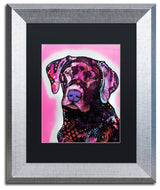 Dean Russo 'Black Lab' Framed Art, Silver Frame, 11"x14", Black Matte