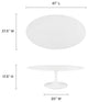 Lippa 48" Oval-Shaped Wood Top Coffee Table, White
