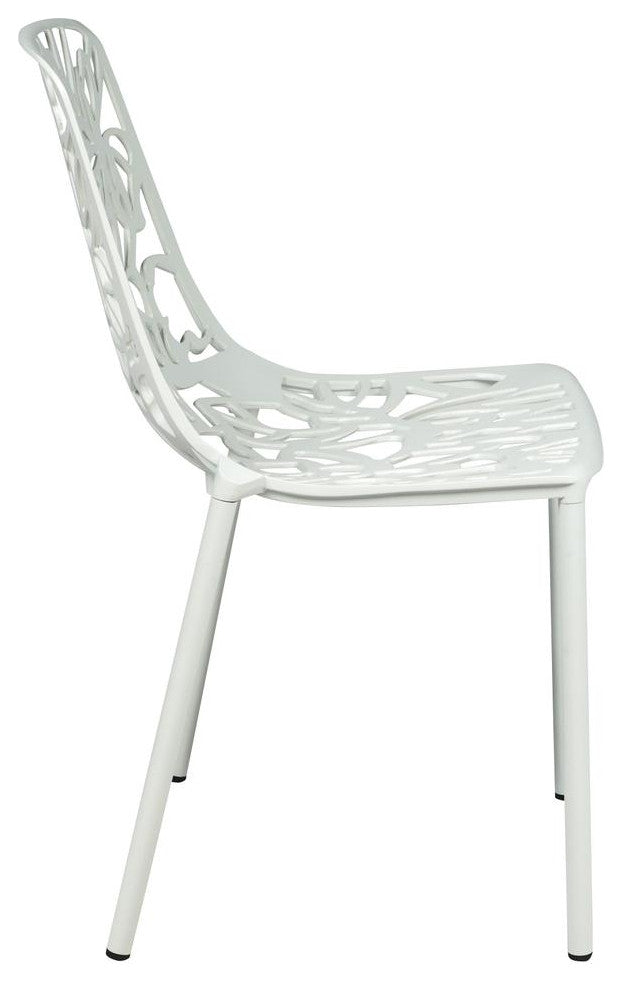 LeisureMod Modern Devon Aluminum Chair, Set of 2 DC23W2