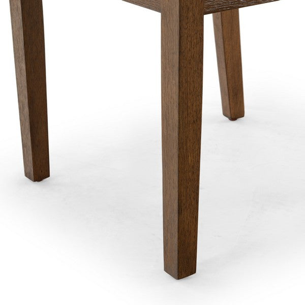 Safavieh Couture Bellalexa Wood Dining Chair, Medium Oak/Light Grey