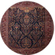 Ahgly Company Indoor Round Traditional Area Rugs, 4' Round
