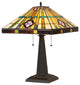 MARTIN Tiffany-style 2 Light Mission Table Lamp 16inches Shade