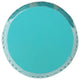 GDF Studio Apple Indoor 12" Lace Cut Iron Side Table, Teal