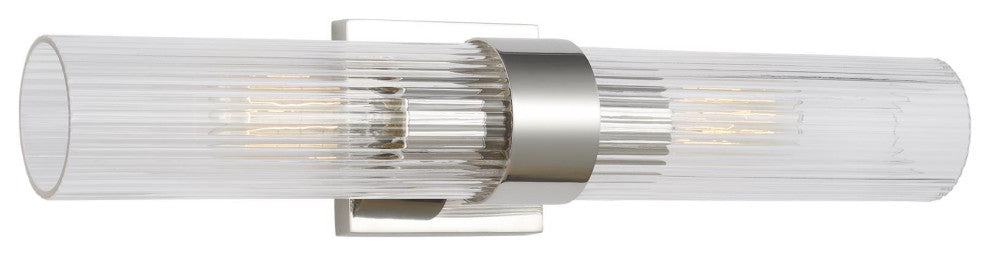 Geneva Linear Sconce, Polished Nickel