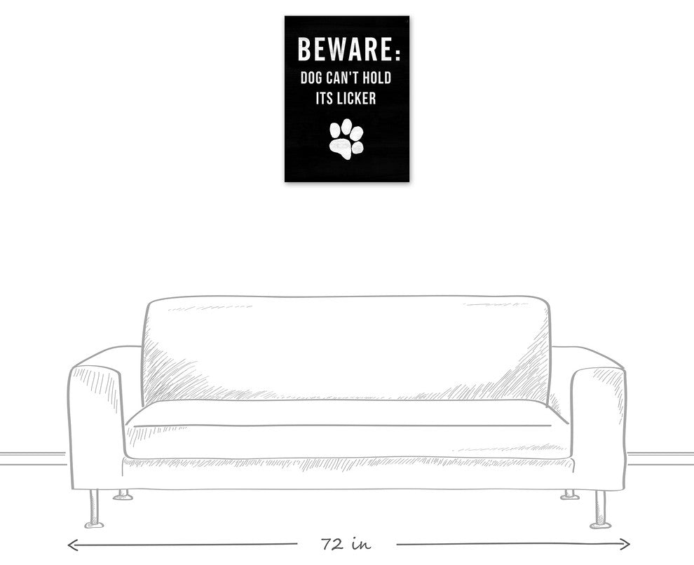 Dog Licker 18x24 Canvas Wall Art