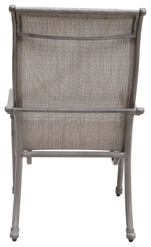 Stinson Sling Patio 2 Chairs With Aluminum Frame, All-Weather Furniture, Heritage Grey