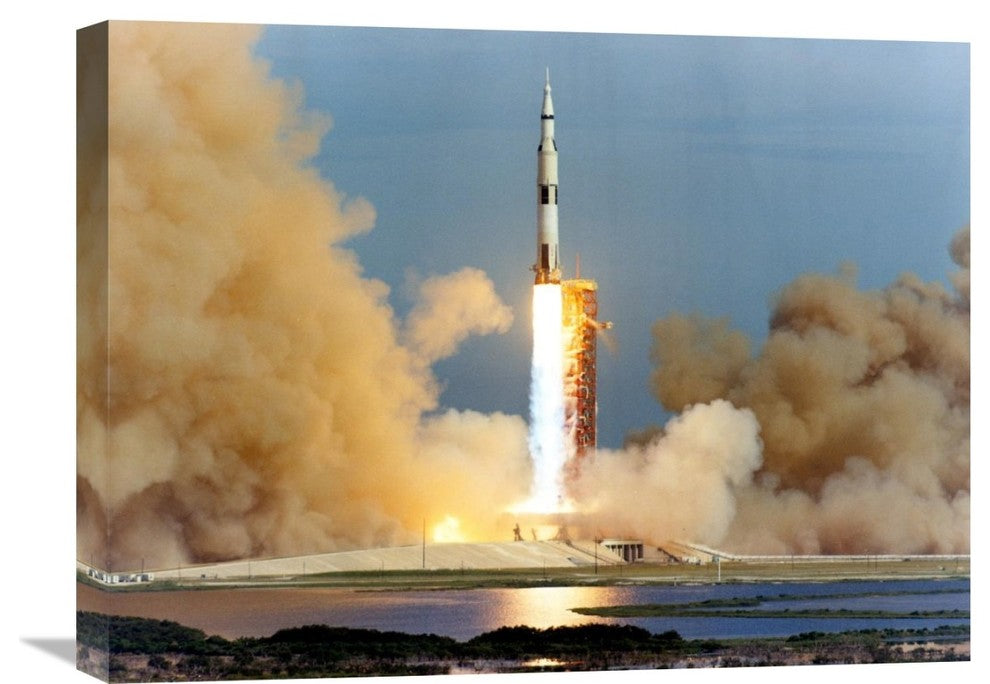 "Launch of the Apollo 15 Mission to the Moon, 1971" Artwork, 24"x18"