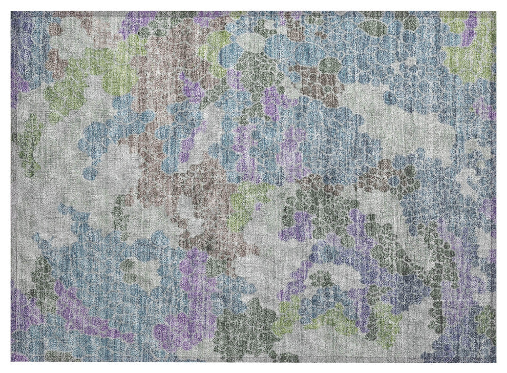Machine Washable Indoor/Outdoor Chantille ACN1906 Blue 1'8" x 2'6" Rug