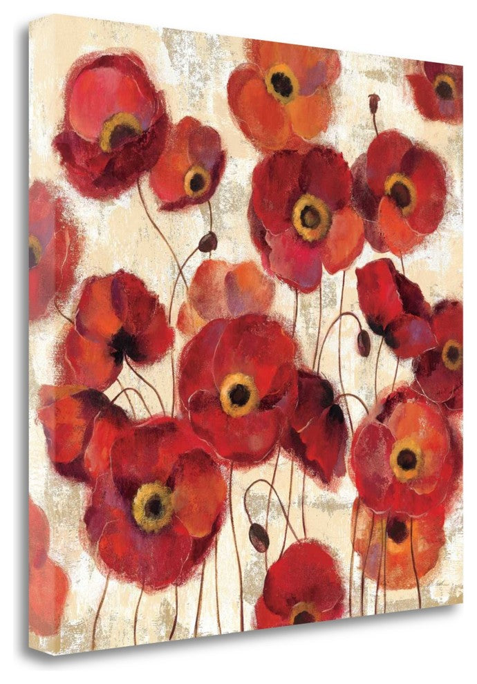 "Bold Poppies" By Silvia Vassileva, Giclee Print on Gallery Wrap Canvas