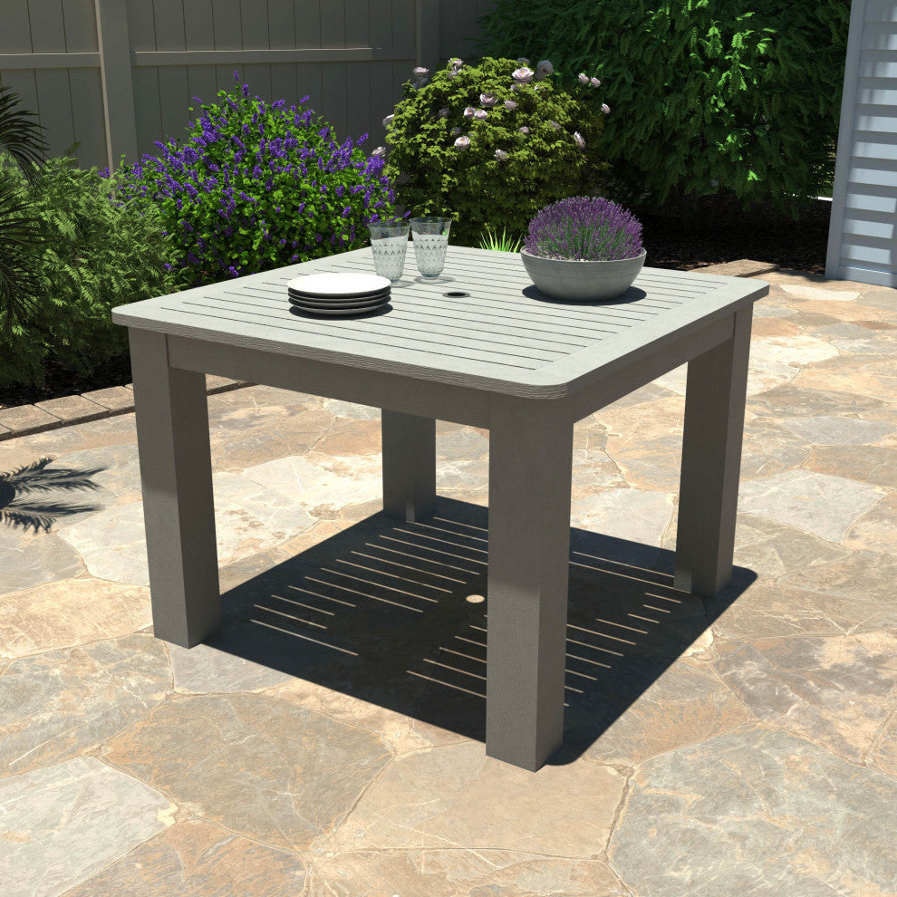 Square 42x42 Dining Table, Weathered Acorn, Coastal Teak