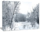 Beautiful Winter Panorama, Landscape Canvas Art Print, 40"x30"
