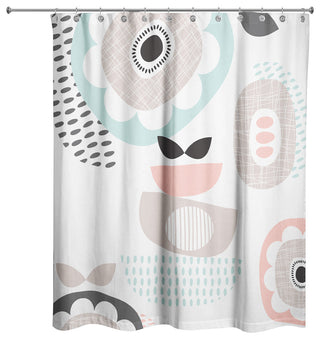 Mid Mod Pastels Shower Curtain