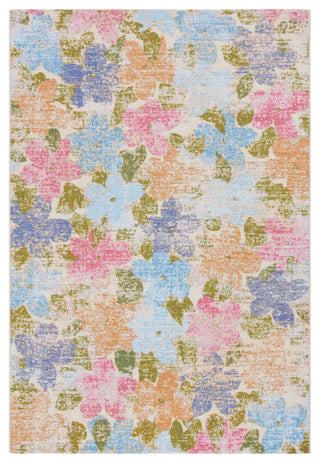 Safavieh Summer Collection Indoor-Outdoor SMR410 Rug, Blue/Pink, 5'3"x7'6"