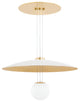 Brim 1-Light Small Pendant Soft White/Gold Leaf