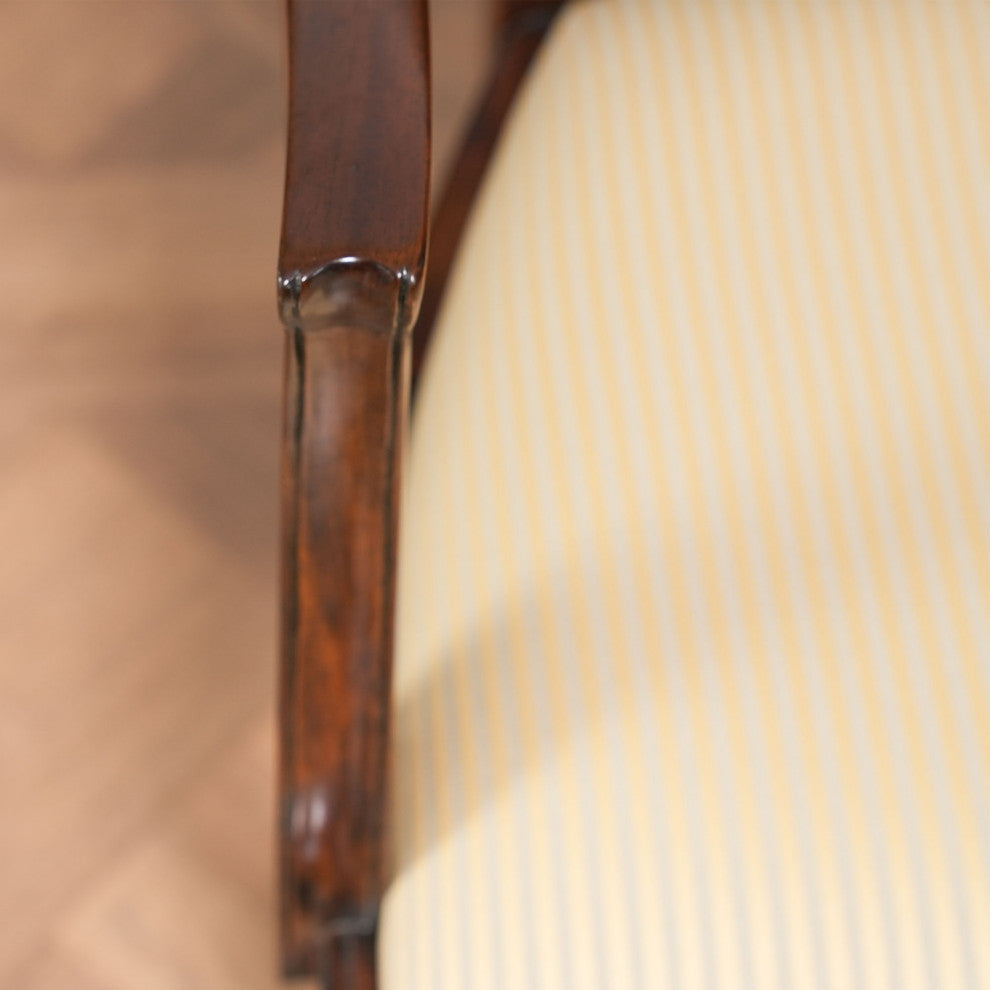 Round Back Inlaid Arm Chair