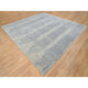 Gray, Jacquard Hand Loomed, Wool And Plant Based Silk, Square Rug, 10'2" x 10'0"