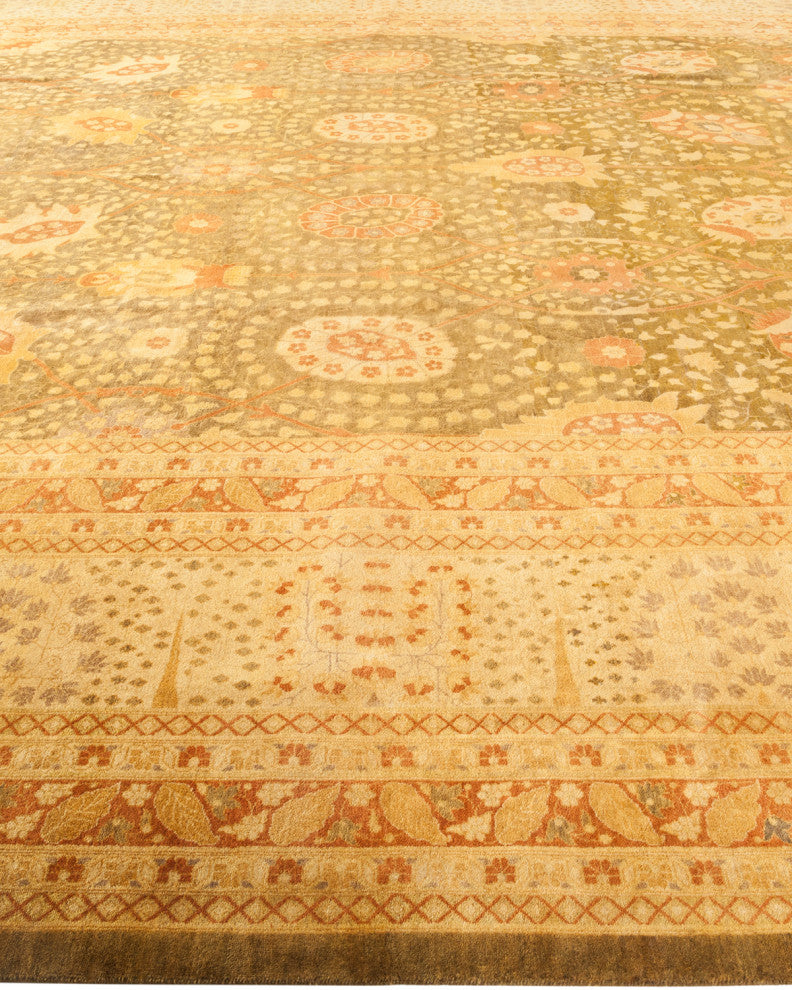 Mogul, One-of-a-Kind Hand-Knotted Area Rug Green, 12'2"x17'7"