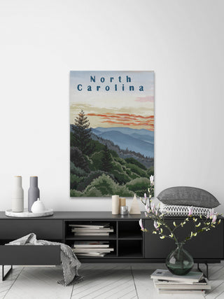 "At Mountain View" Painting Print on Wrapped Canvas, 40x60