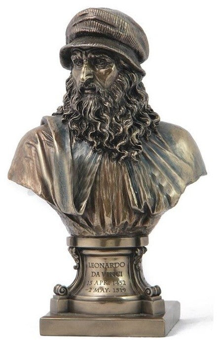 Leonardo Da Vinci, Cold Cast Bronze
