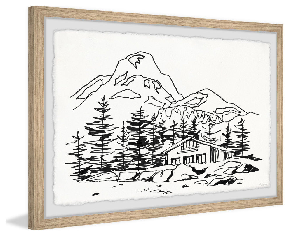 "Majestic Mountains" Framed Painting Print, 18x12