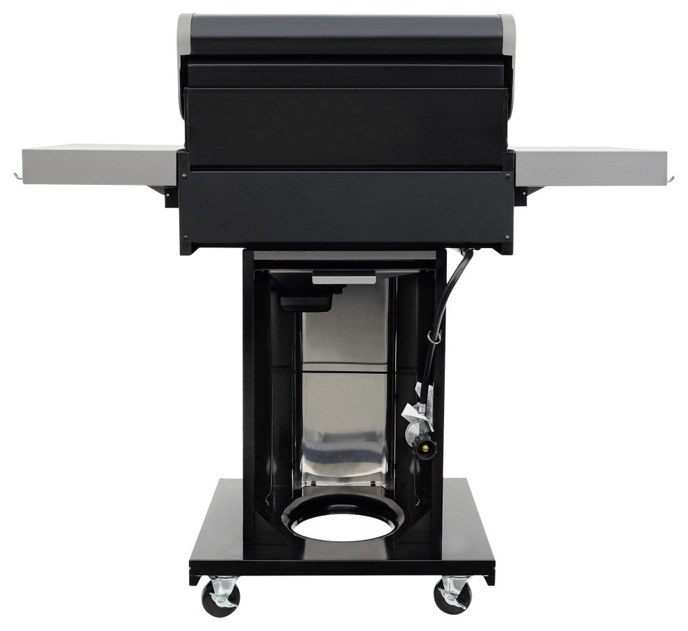 Permasteel 3 Burner Propane Gas Grill with Folding Side Shelves, Black