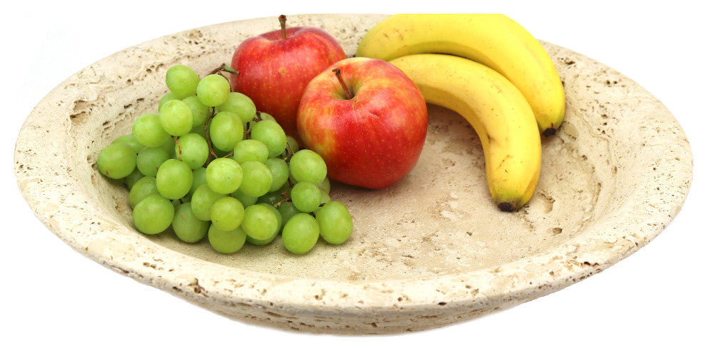 Travertine Marble Centerpiece Bowl, 16"x3"