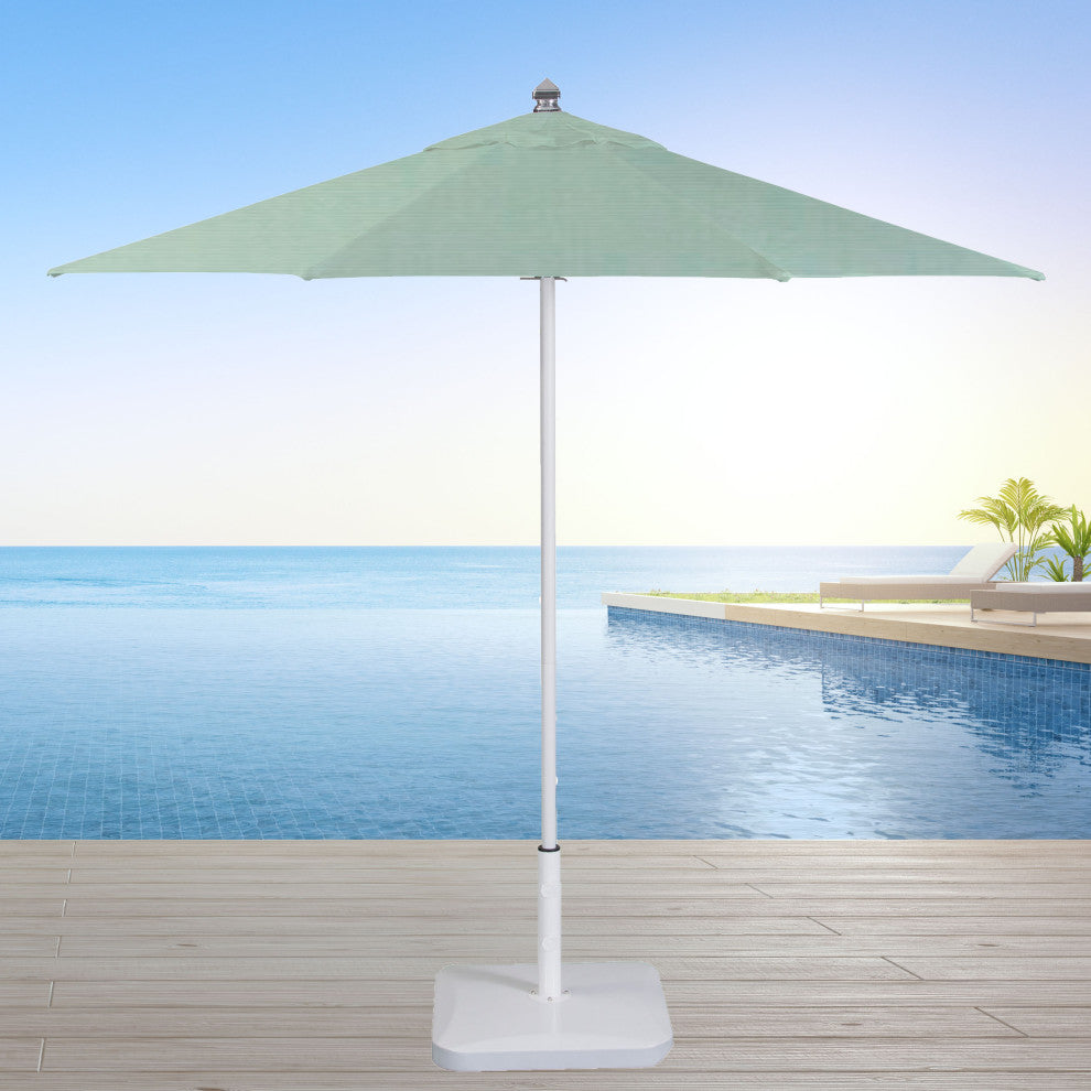 9' Round Flexibe Commercial Umbrella, White, Spa