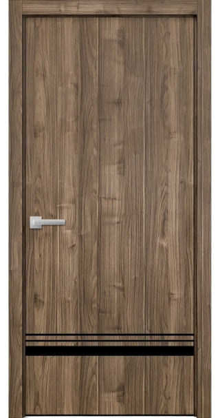 Solid French Door 30 x 84 | Planum 0012 Walnut with| Bathroom