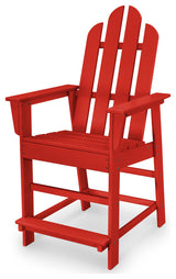 Polywood Long Island Counter Chair, Sunset Red