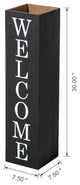 30"H Double Sided Solid Wood Black Boxed "Welcome Home" Porch Sign