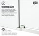 VIGO Elan Cass Aerodynamic 52" to 56" W x 76" H Frameless Sliding Shower Door, Stainless Steel, Clear Glass