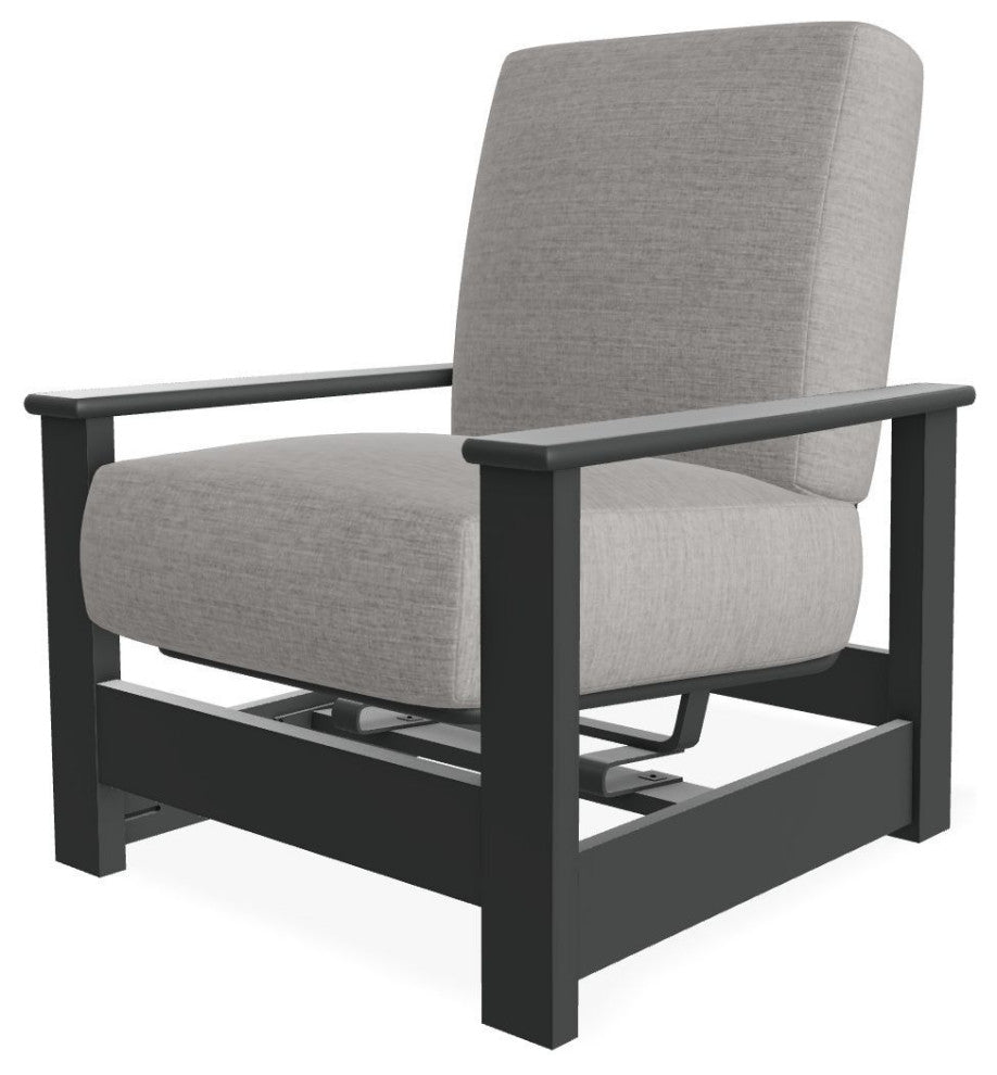 Leeward Deep Seat Outdoor Armchair with Hidden Motion, Rain Graystone/Graphite