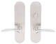 Crest Lever, Tubular Passage With Privacy Bolt, Left Hand, Satin Stainless Steel