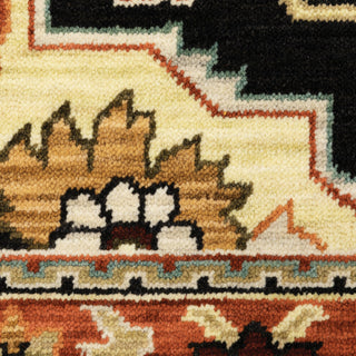 Oriental Weavers Lilihan Indoor Rug Black/ Rust 2' X 3'