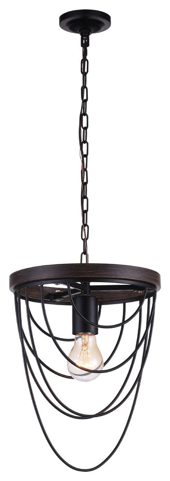 CWI LIGHTING 9962P9-1-101 1 Light Mini Chandelier with Black finish