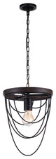 CWI LIGHTING 9962P9-1-101 1 Light Mini Chandelier with Black finish