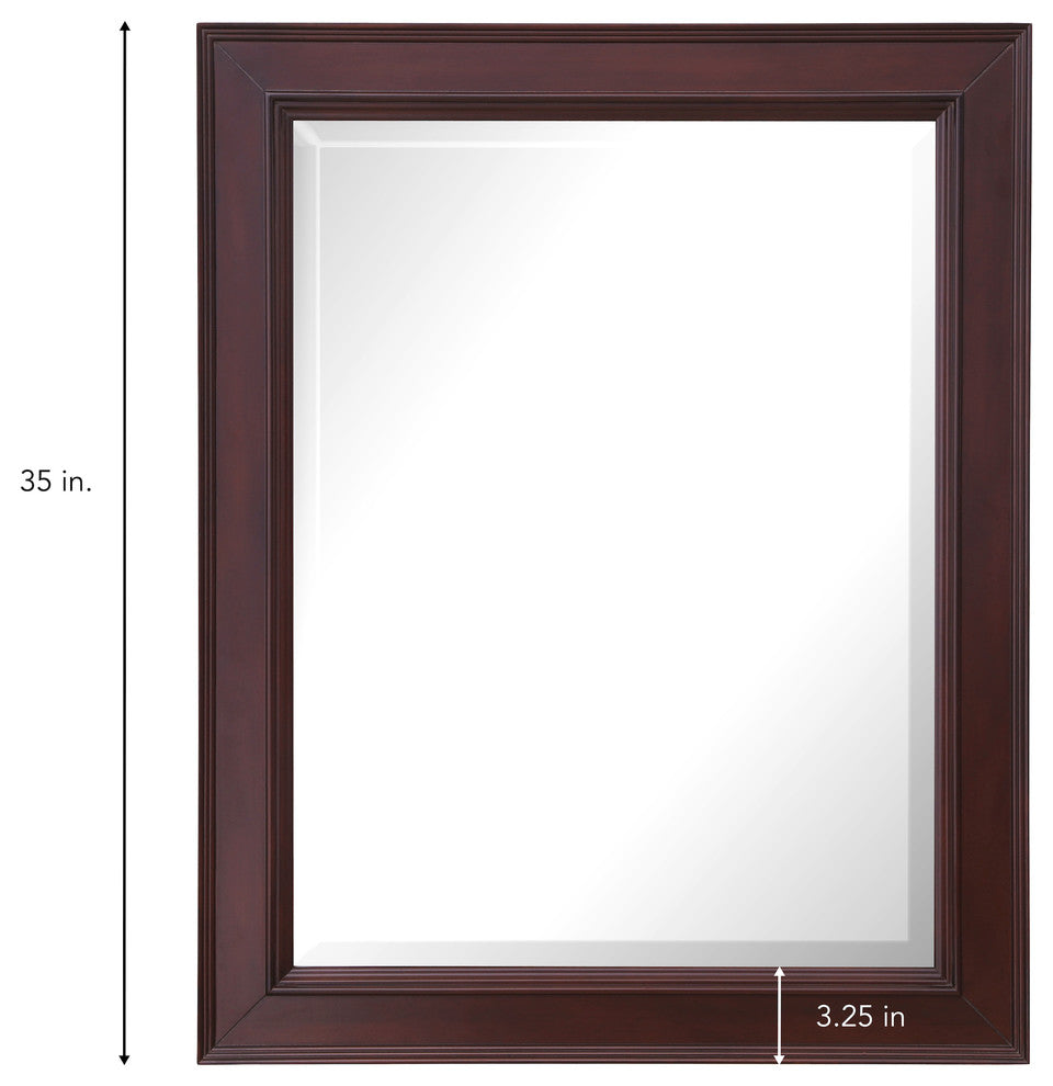 Napa 28" Wall Mirror, Chocolate