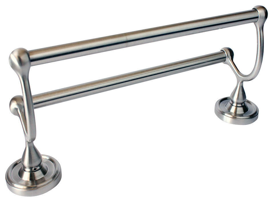 Midtown 24" Double Towel Bar, Satin Nickel