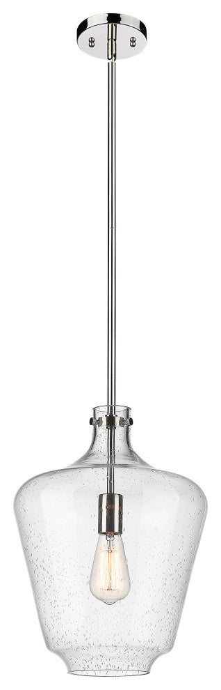 Innovations 493-1S-PN-G504-12 Norwalk 1 Light Mini Pendant, Polished Nickel