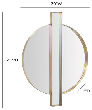 Carri Gold Round Wall Mirror