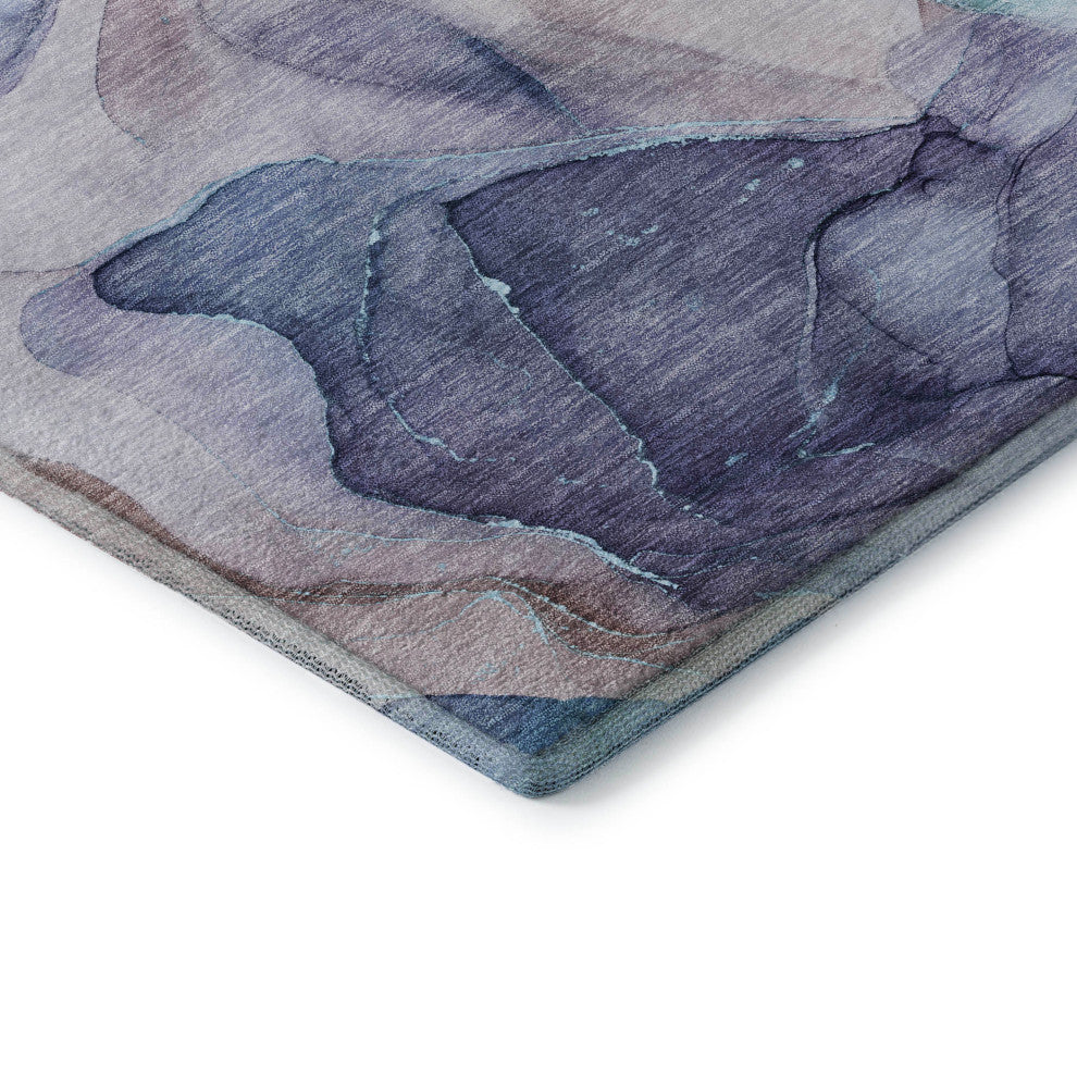 Premium Machine Washable Mayfield AMF504 Navy 3' x 5' Rug